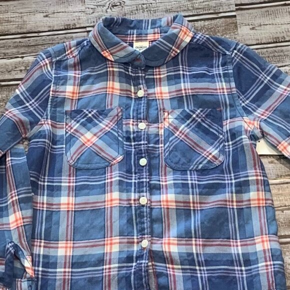 OSHKOSH B'GOSH Plaid Button Front Shirt NWT - Picture 2 of 2